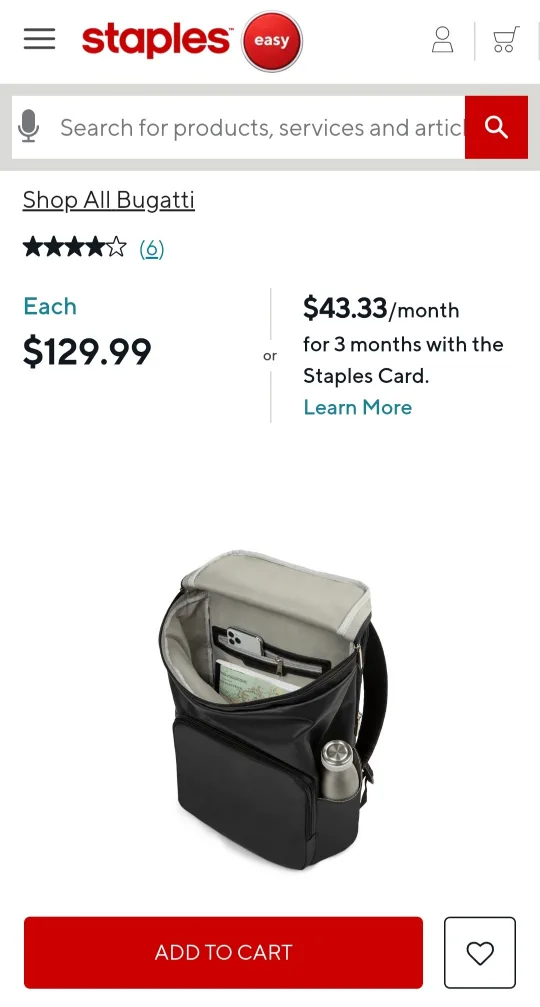 BACK TO SCHOOL:Bugatti Black Vegan Leather Backpack image indicator(8)