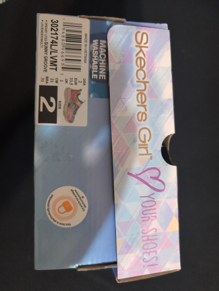 Skechers Girl Sunny Groove Lavender Multi Size 2 Kids