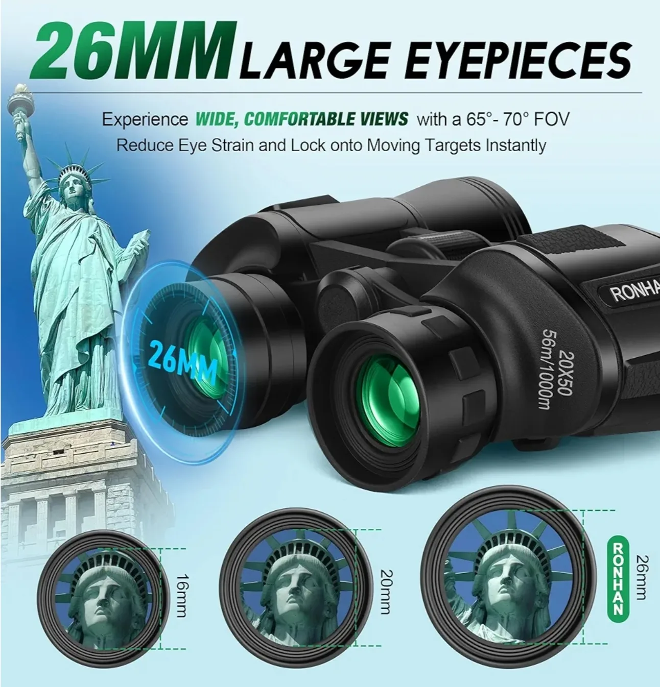 Ronhan 20x50 Binoculars - See the World! image indicator(3)