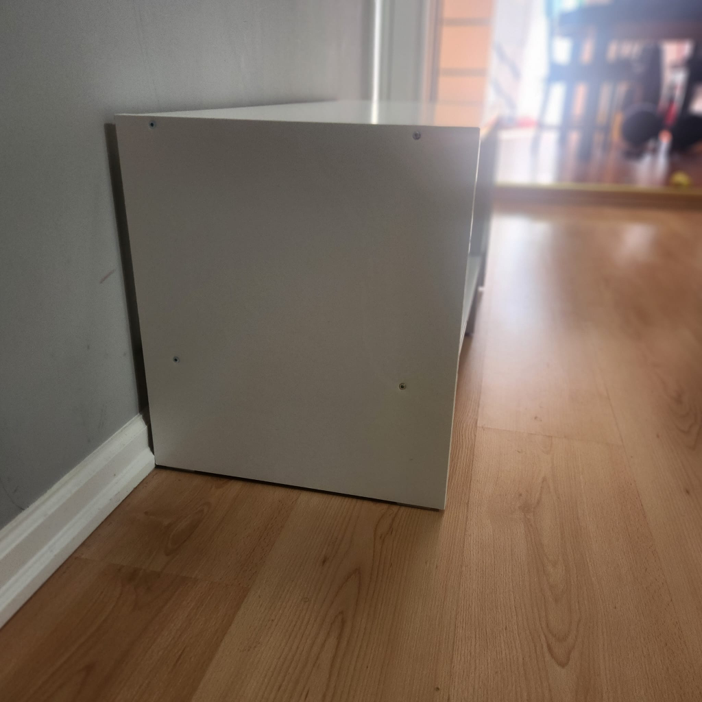 White Storage Bench/shelf - photo 2