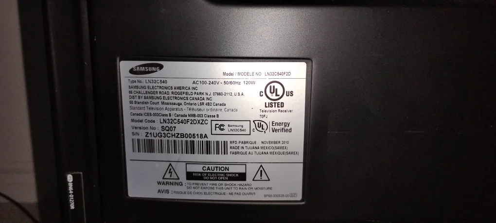 Samsung LN32C640F2D 32" LCD TV image indicator(6)