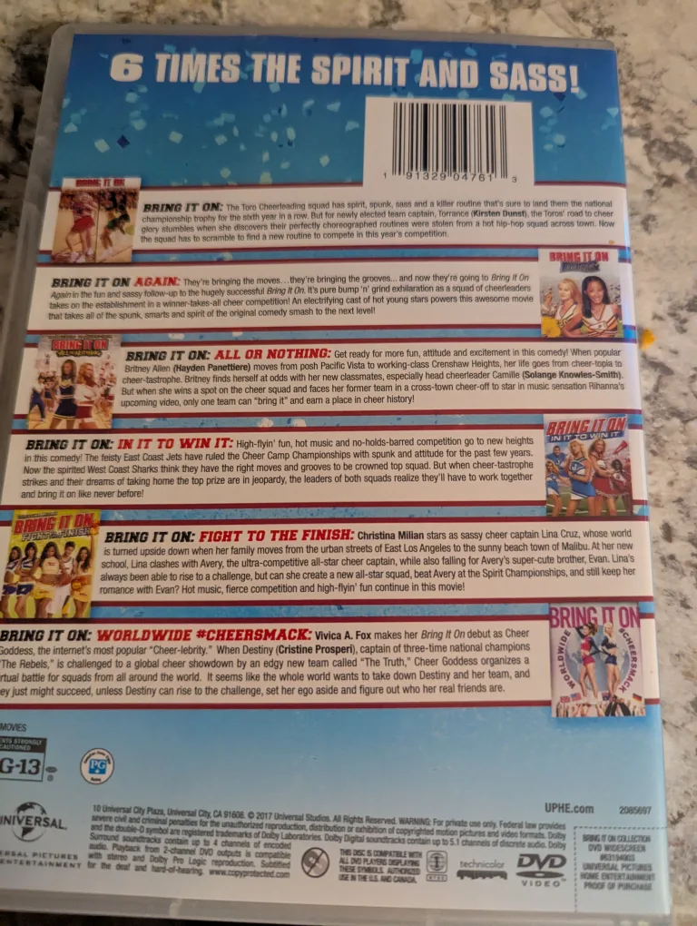 Bring It On: 6 Movie Cheer Pack DVD CASH ONLY AS IS image indicator(2)