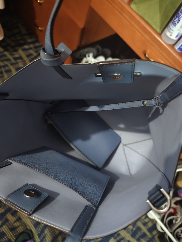 Michael Kors Blue Leather Tote Bag - photo 3