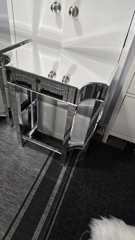 Mirrored Nightstand/Side Table - photo 2