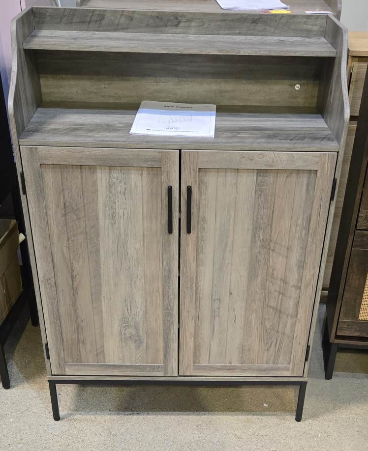 Shoe Cabinet - Grey Wood Grain