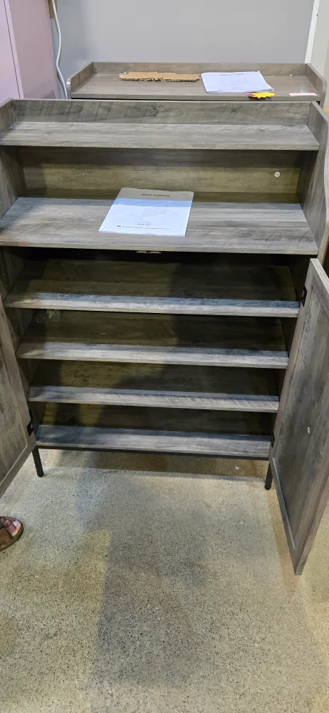 Shoe Cabinet - Grey Wood Grain image indicator(3)