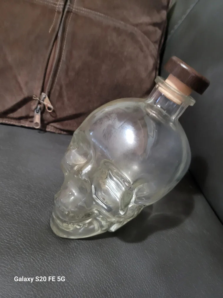 Skull Shaped Glass Bottle thumbnail