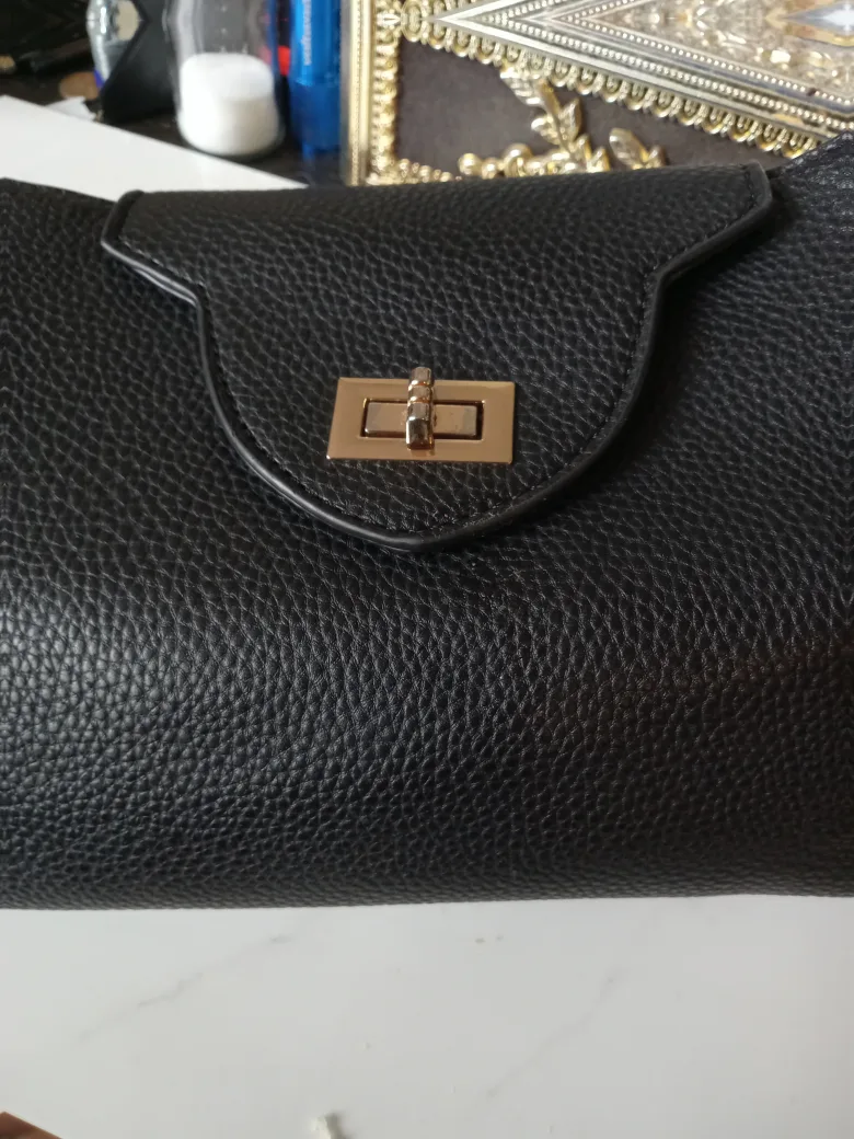 Black Faux Leather Handbag image indicator(3)