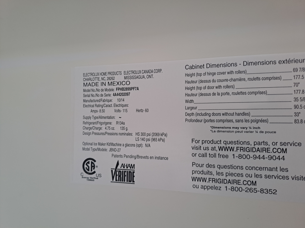 Frigidaire Professional Fridge - FPHB2869PFA - photo 4