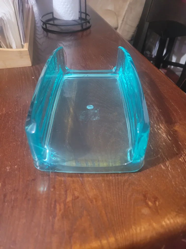 Aqua Blue Glass Napkin Holder image indicator(3)