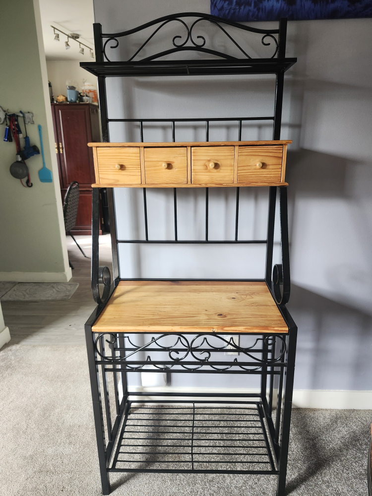 Metal & Wood Baker's Rack