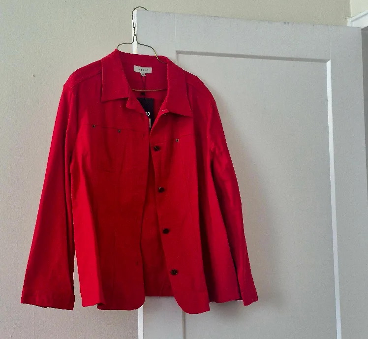 New Red Denim Feel  Xl thumbnail