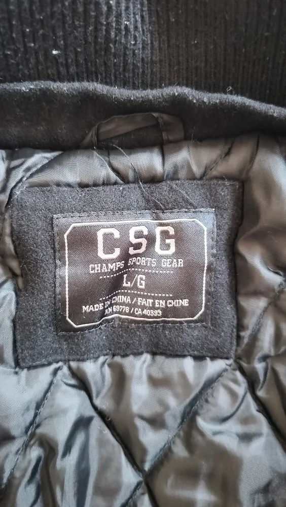 CSG Varsity Jacket - Black & Red, Size L image indicator(6)