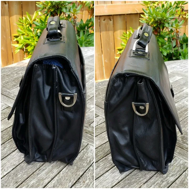 Kenneth Cole Reaction Black Leather Briefcase image indicator(3)