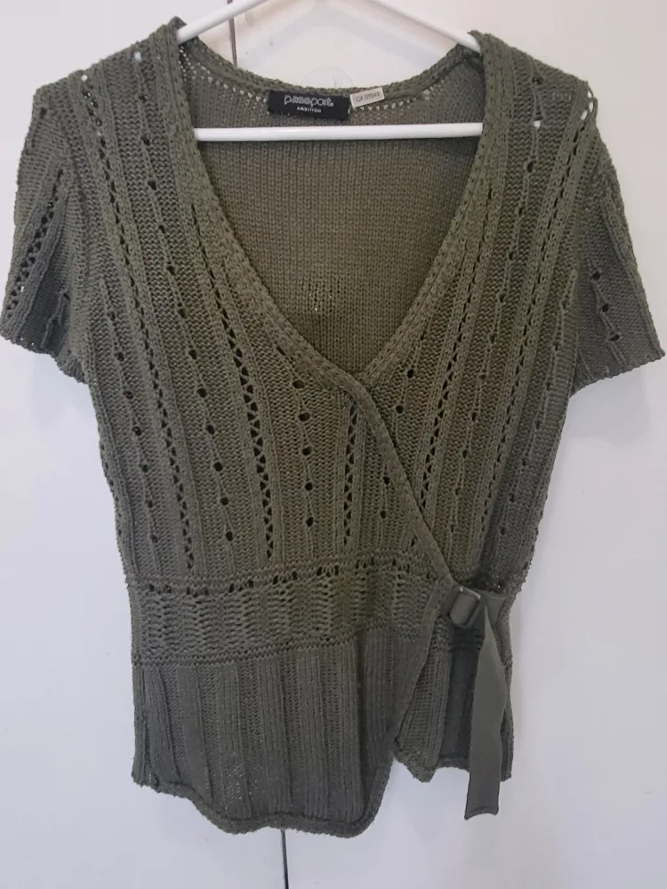 Passport Ambition Knit Wrap Top - Size M thumbnail