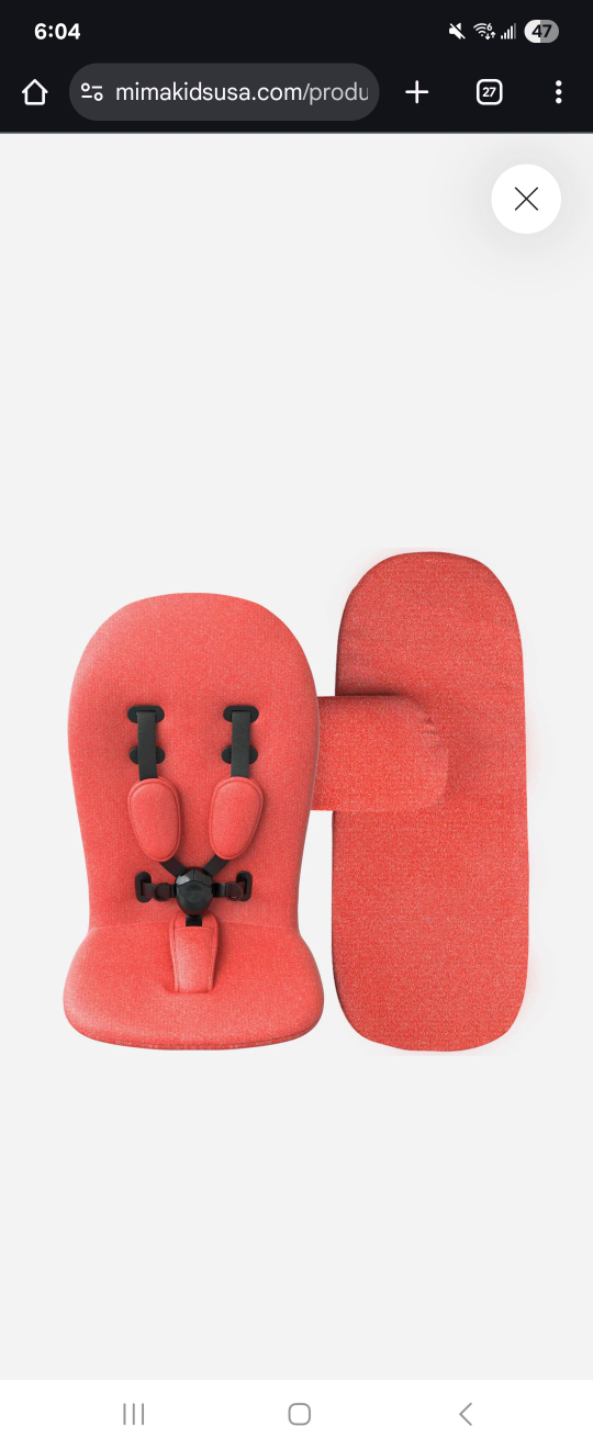 Mima Xari/Kobi  Coral Red Stroller Seat Pad