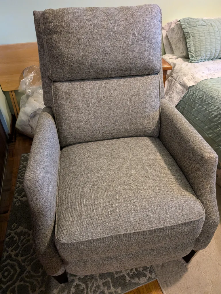 Grey Recliner Armchair - Comfy! thumbnail
