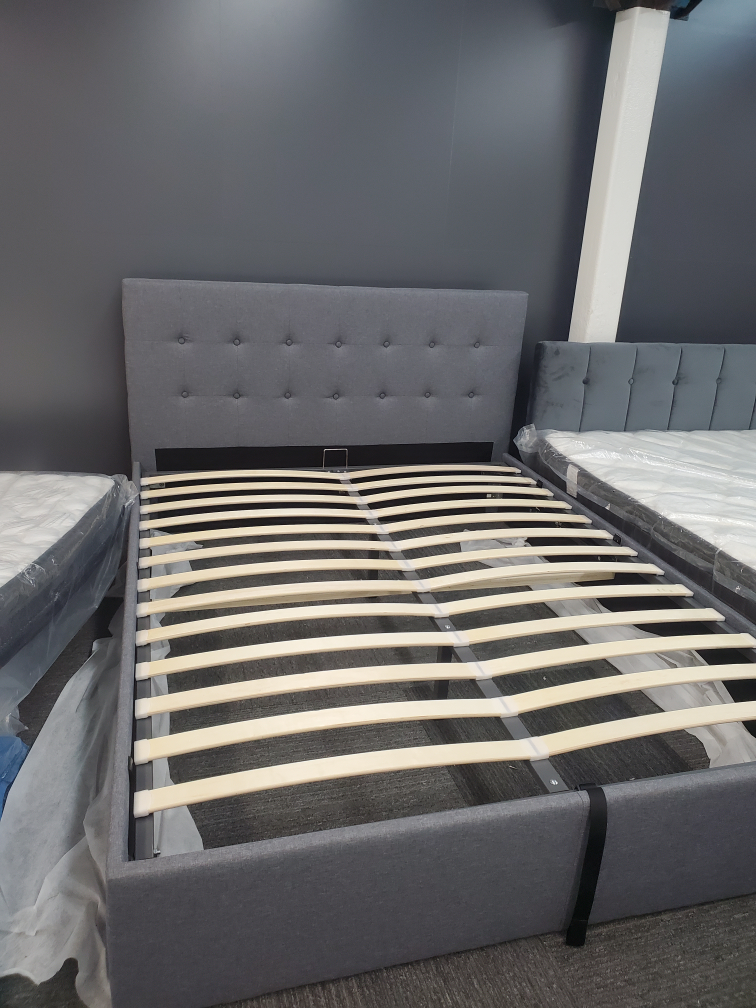 Modern Grey Bed Frame – Brand New