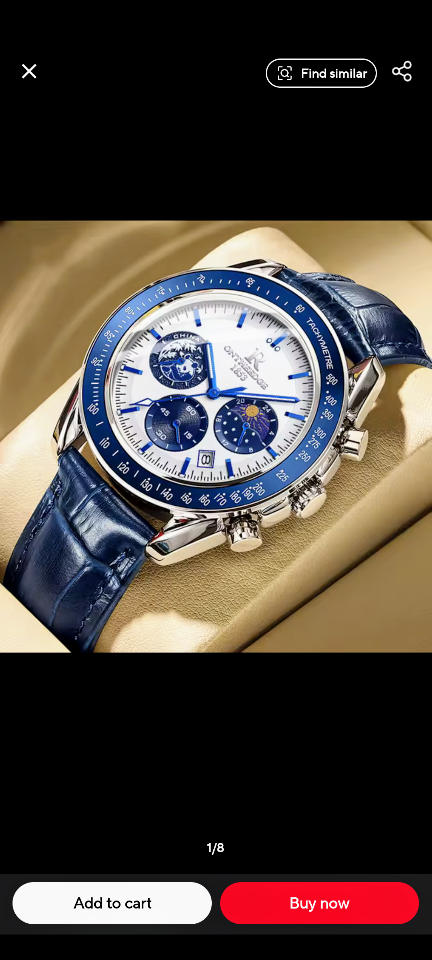 ONTHEEDGE China Panda Quartz Chronograph Watch