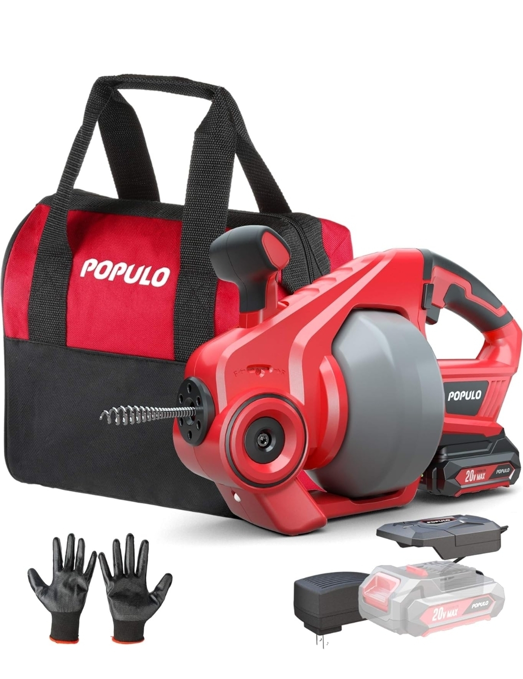 POPULO Cordless Drain Auger