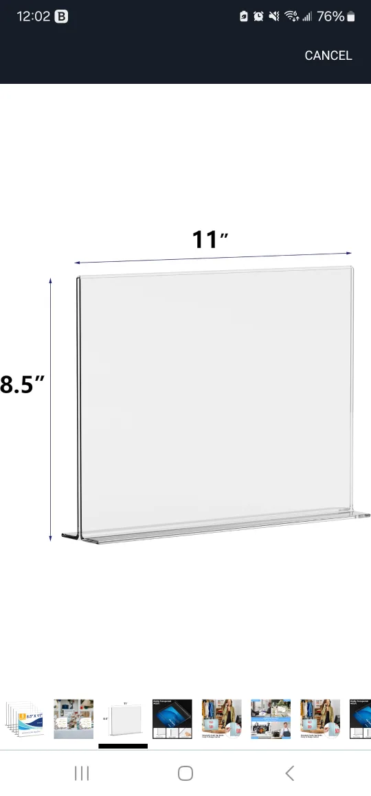 Horizontal Sign Holder Stand thumbnail