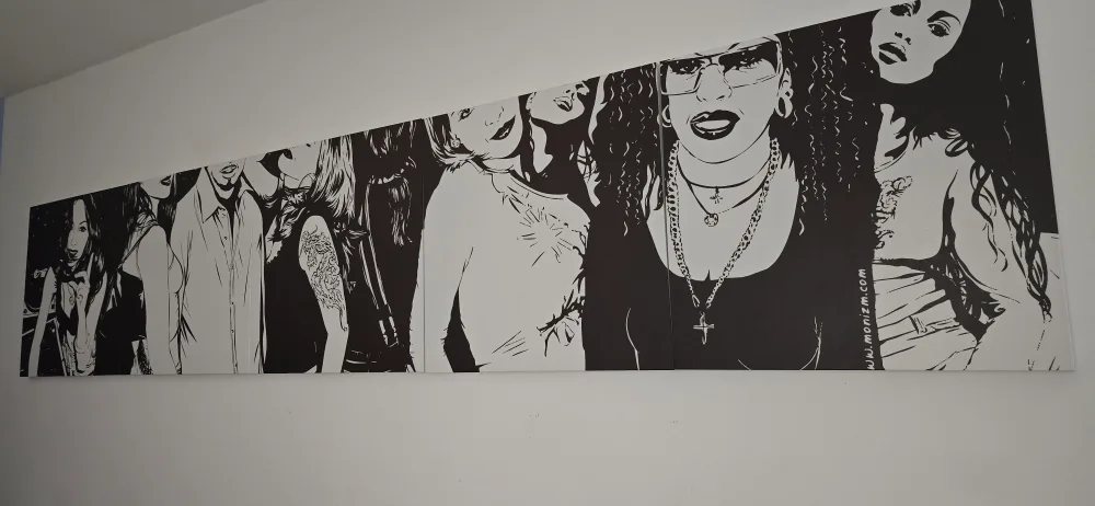 Monizm Black & White 5 Panel Wall Art image indicator(2)