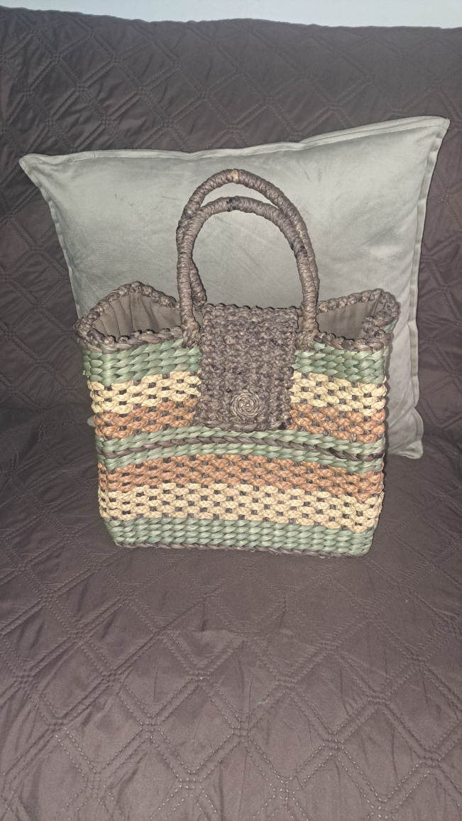 Handwoven Tote Bag - Earth Tones