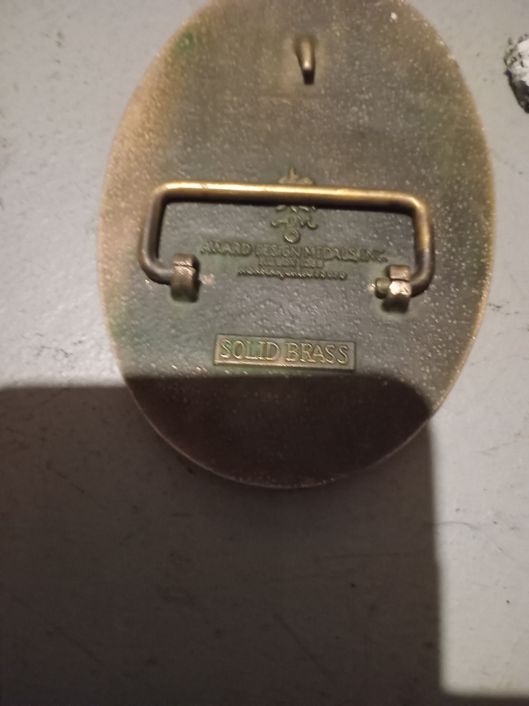 solid brass belt buckle - photo 2