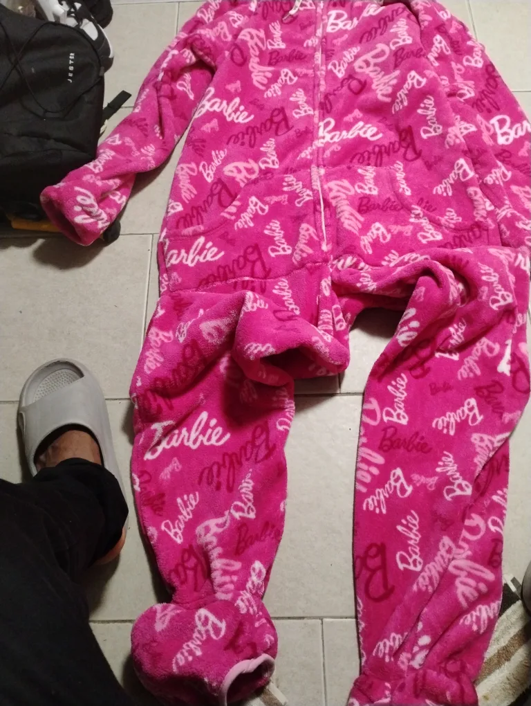 Jumpin Jammerz Barbie Pink Pajama Onesie - Size L thumbnail