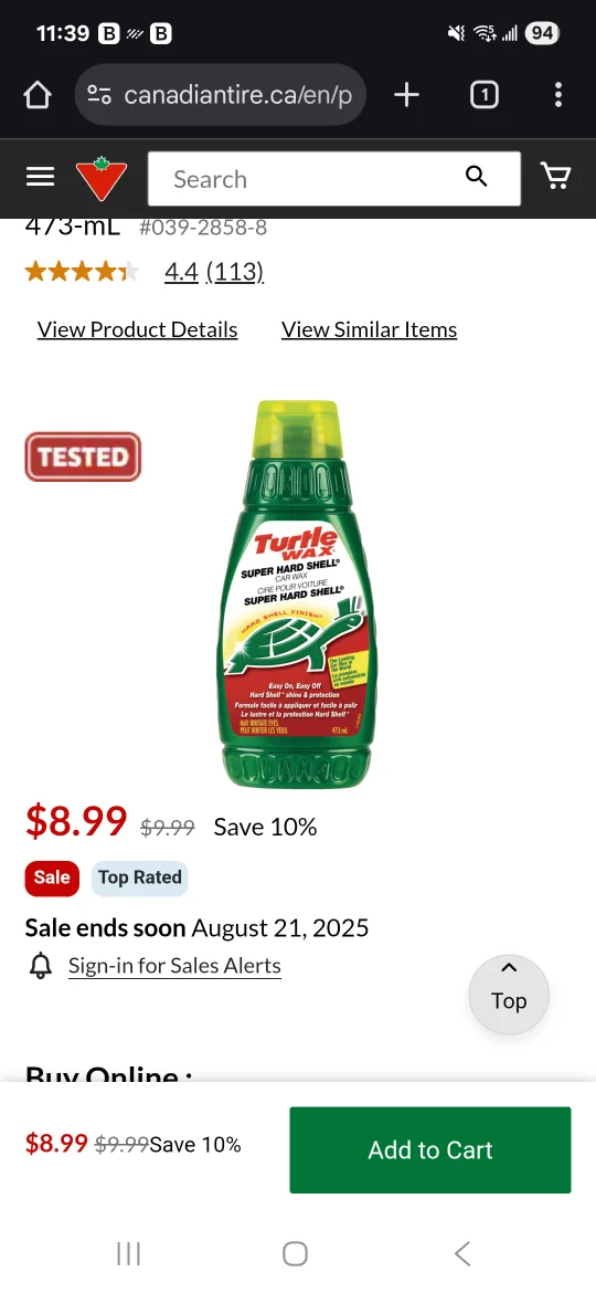 Turtle Wax Super Hard Shell Car Wax image indicator(3)