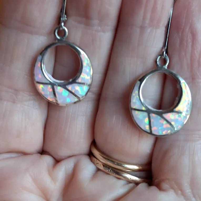 Opal Dangle Earrings thumbnail