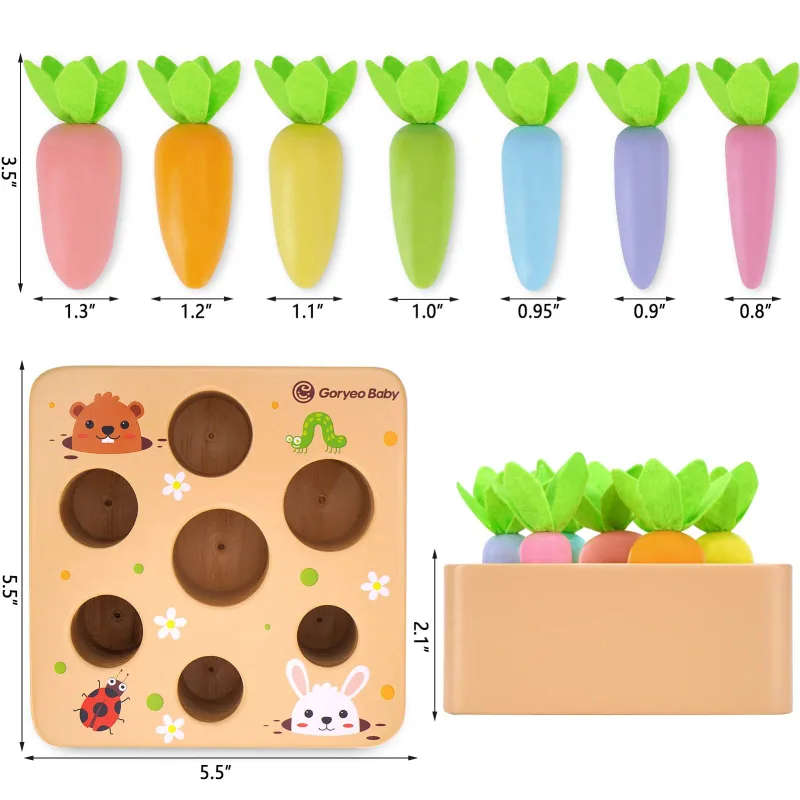Montessori Toys for Toddlers Carrot Harvest - New in Box! image indicator(5)