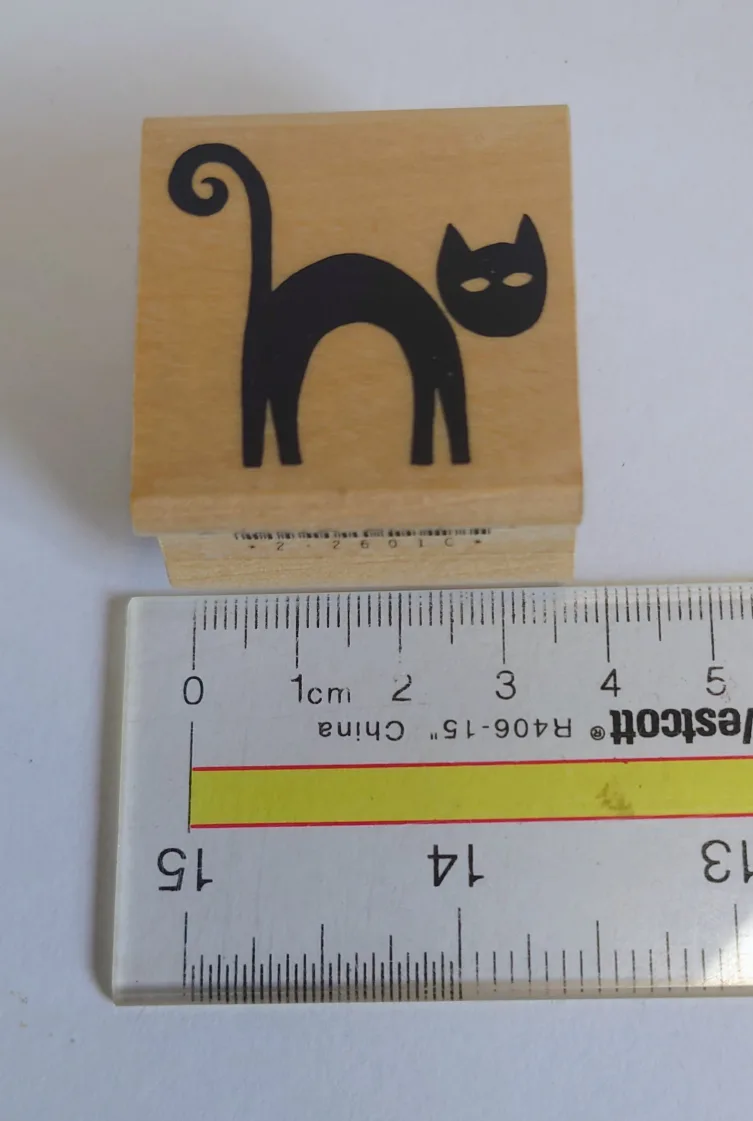 New & Used Halloween Kitty Cat Rubber Stamps image indicator(3)