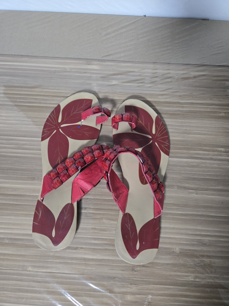 Red Beaded Sandals - photo 2