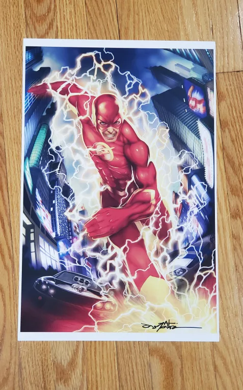 The Flash Comic Art Print thumbnail