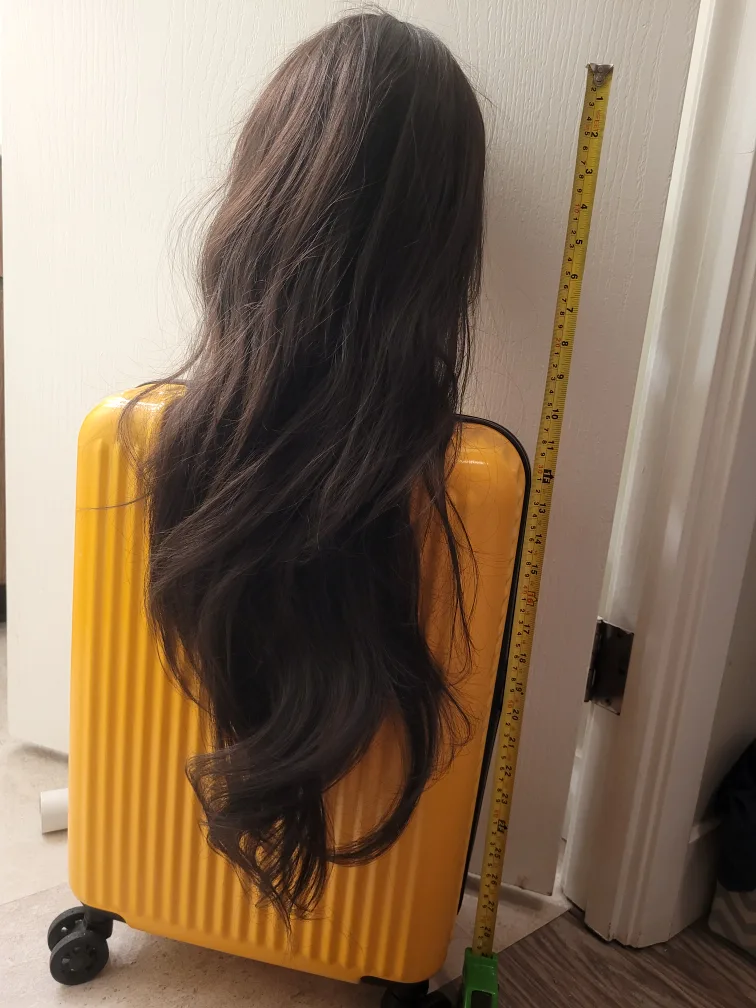 Wavy Dark Brown Wig - Modacrylic Fiber image indicator(3)