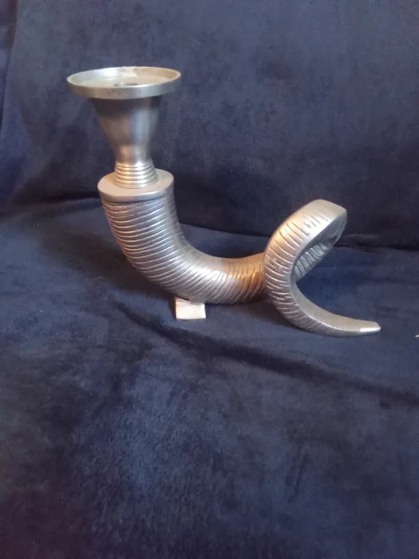 Silver Metal Candlestick Holder thumbnail