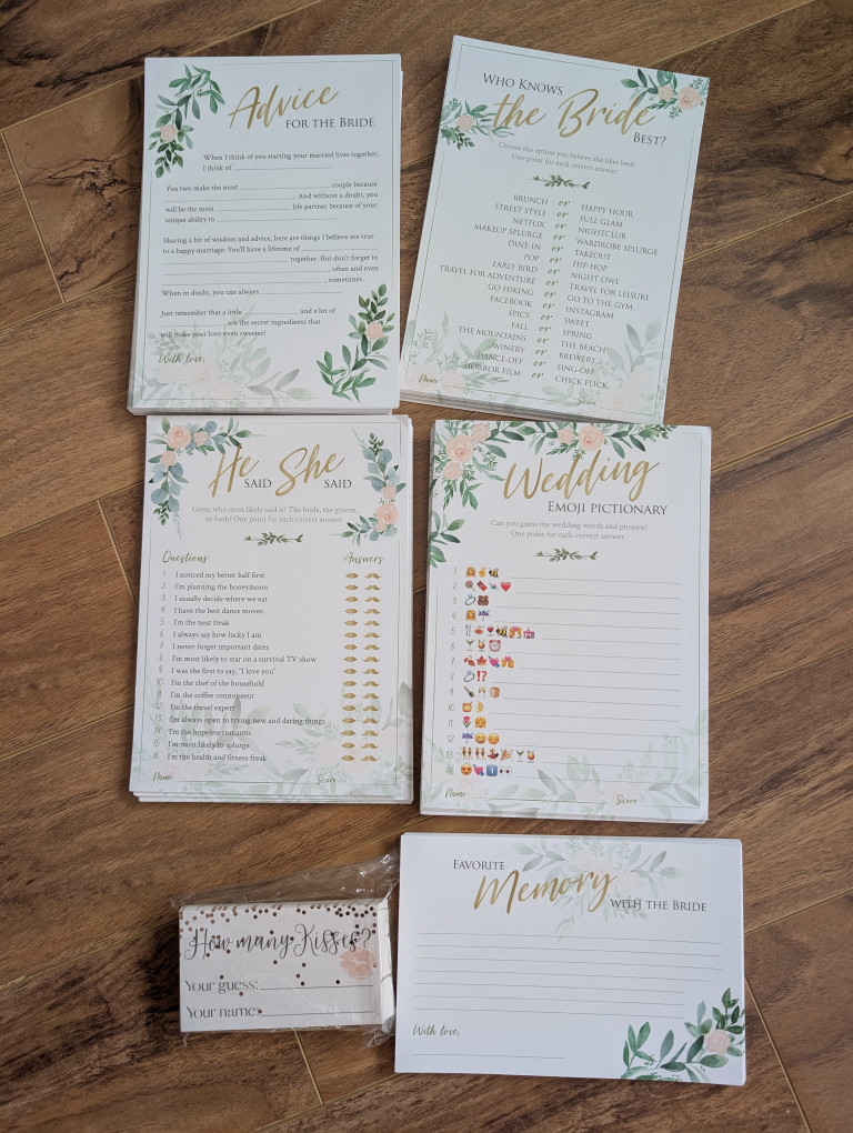 Wedding Shower Game Set