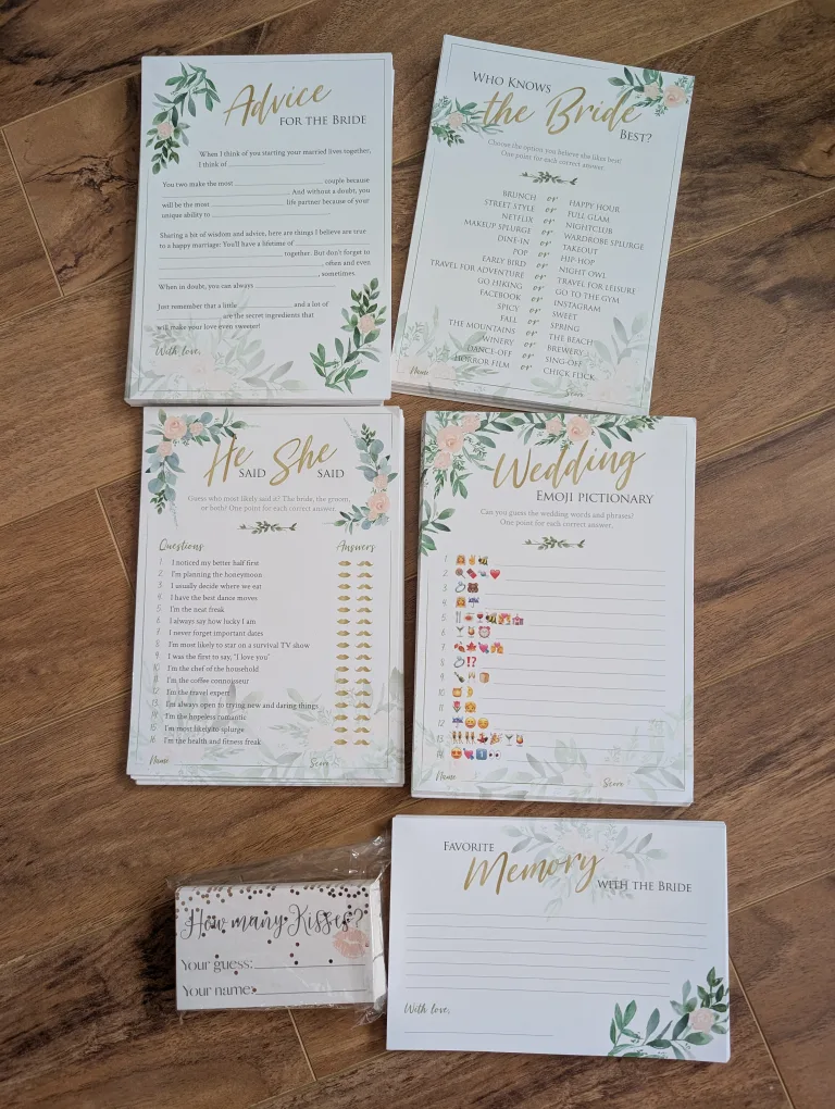 Wedding Shower Game Set