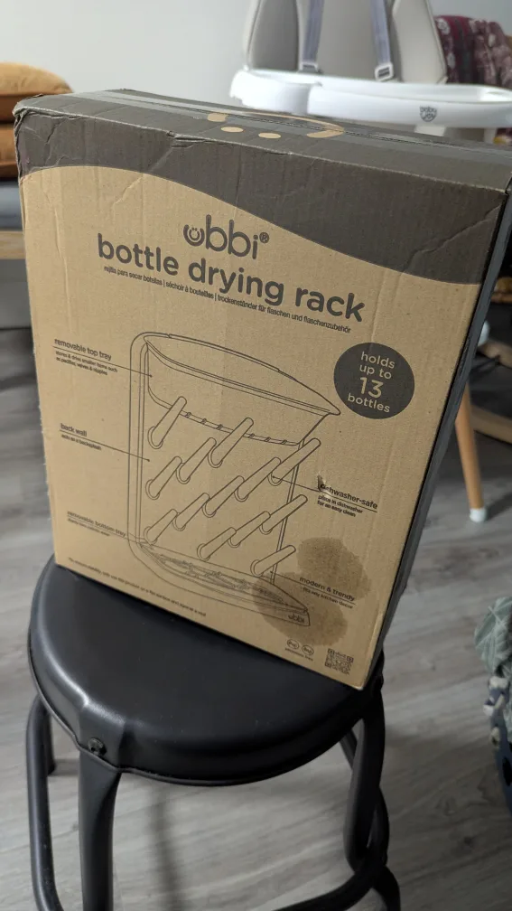 Ubbi Bottle Drying Rack - Grey - NEW image indicator(2)