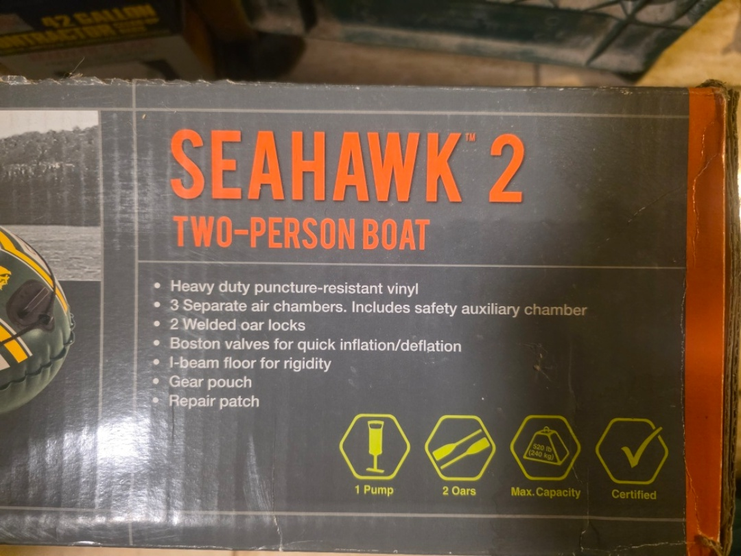 Intex Seahawk 2 Two-Person Inflatable Boat - New in Box! - photo 3