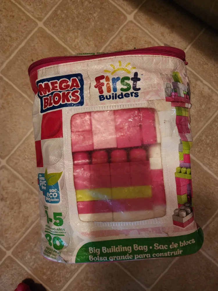 MEGA BLOKS First Builders Big Building Bag - 80 Pieces