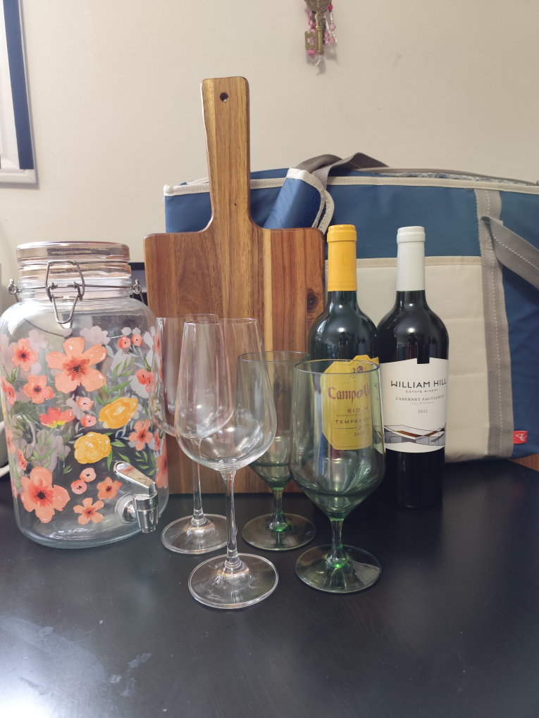 Picnic Set with Cooler, Wine, and Accessories