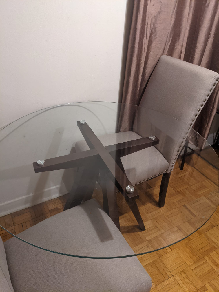 Glass Top Round Dining Table - photo 2