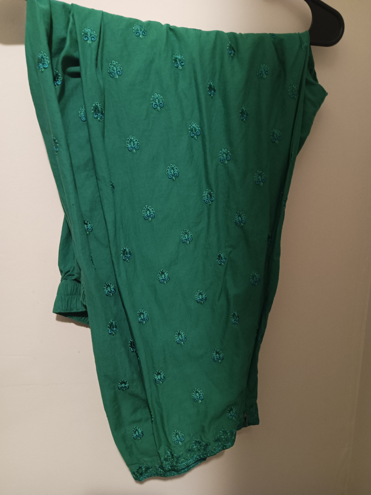 Green Embroidered Kurti with Pants ethnic brand - photo 5