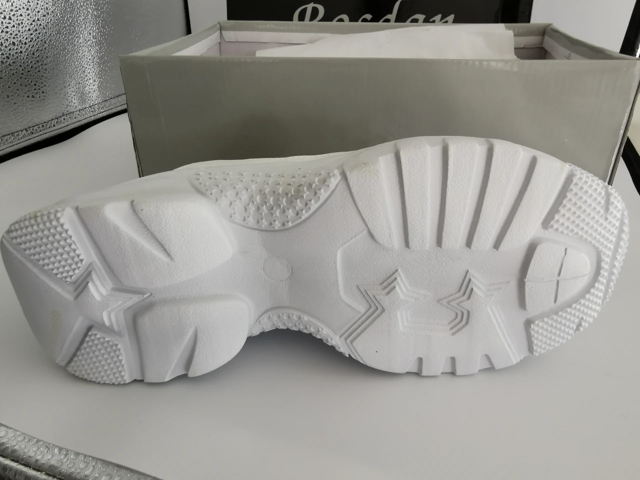 Rosdan Fashion Sport White Sneakers - Size 7.5 - photo 3