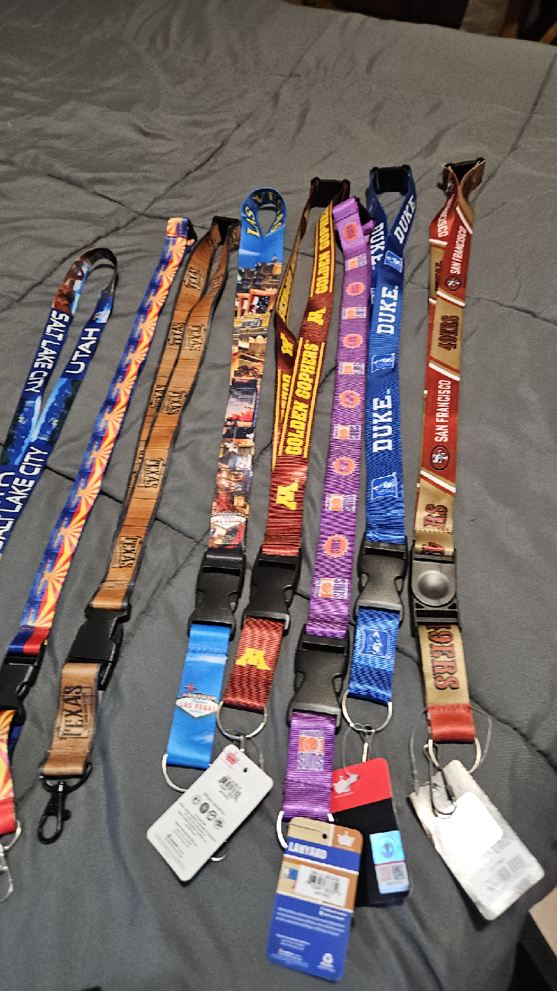 College & City Lanyards - Texas, Duke, SF 49ers, more!