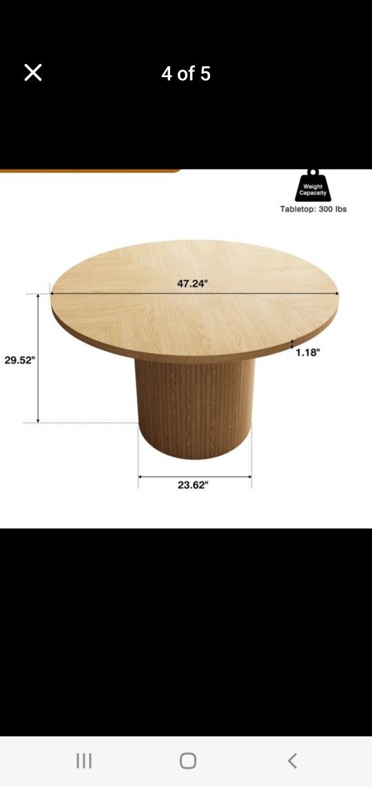 Round Dining Table - 47" Diameter - photo 5