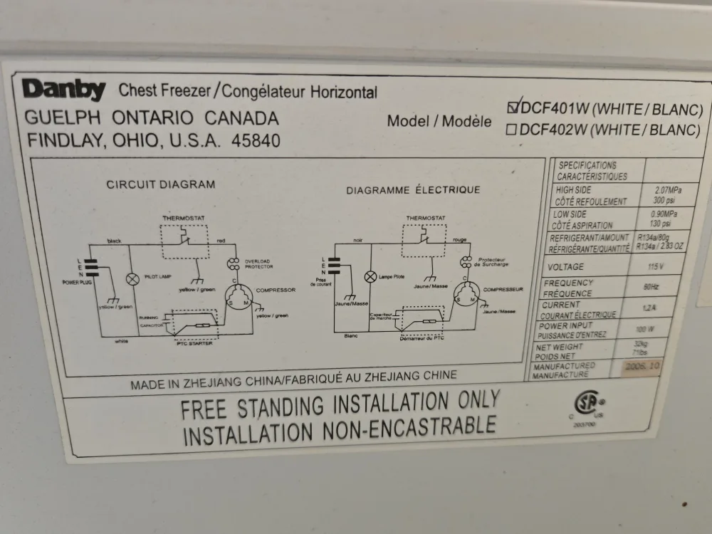 Danby Chest Freezer DCF401W 3.6 cubic feet image indicator(3)