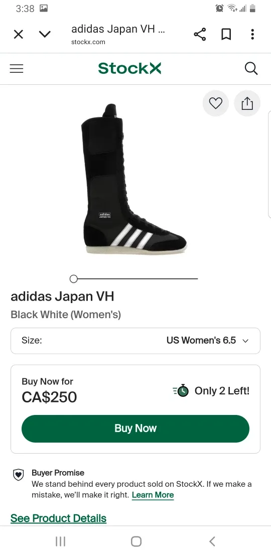 Adidas Japan VH High Top Boots - Women's 6.5 thumbnail